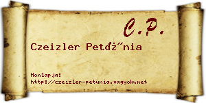 Czeizler Petúnia névjegykártya